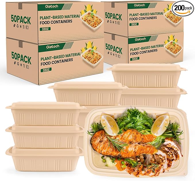Glotoch Express 32 oz-200 Pack Meal Prep Containers by GlotochExpress