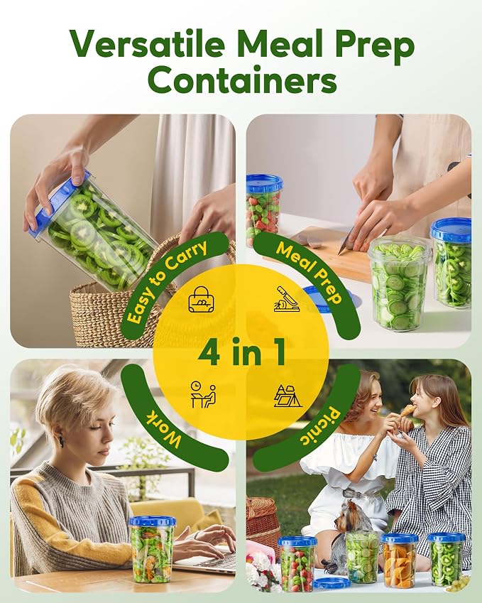Canfanni 10 Pack-33oz Freezer Storage Containers Set, Plastic Food Storage - Image 7