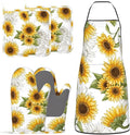 Yellow Sunflower Oven Mitts Sunflowers Pot Holders Yellow Flowers Cooking Apron by Unknown