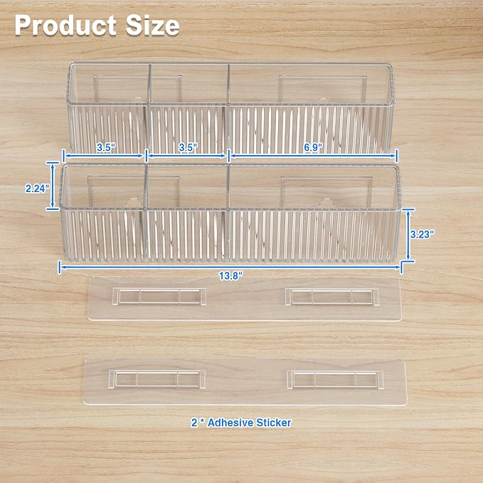 MUSTORN 2 Pack Adhesive Cabinet Door Organizer, Lid Organizers Inside Cabinet - Image 6