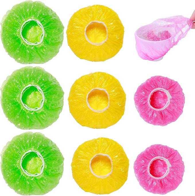 Mwellewm Plastic Bowl Covers Elastic Reusable Food Storage Stretch Saran Wrap by Mwellewm