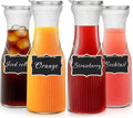 INSETLAN 1 Liter Ribbed Glass Carafe by INSETLAN