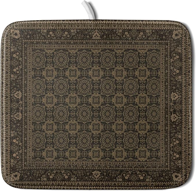 Brown Antique Tabriz Rug Dish Drying Mat by Anyako