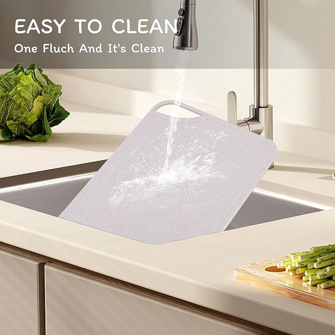 Cutting Board for Kitchen, Wheat Straw Fiber Cutting Board, Dish Washer Safe - Image 5