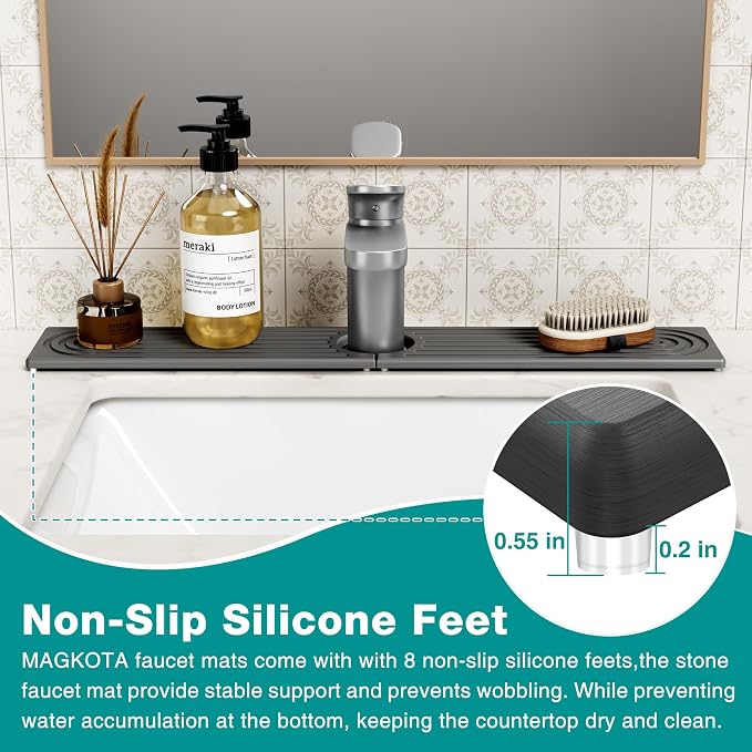 Stone Faucet Mat for Kitchen Sink - Image 5