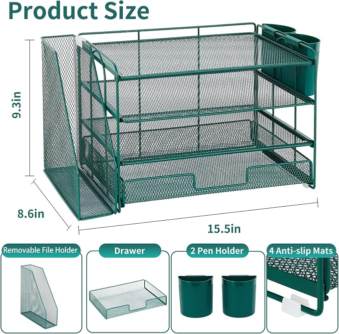 OPNICE Desk Organizer, 4-Tier Desktop File Organizer - Image 3