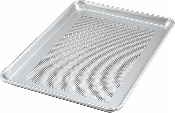 Winco 13” x 18” Perforated Aluminum Sheet Pan, Half Size by Winco