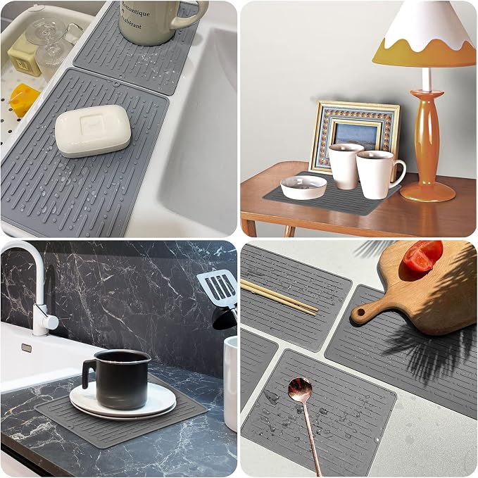 GeeRic Dish Drying Mats, Heat-resistant Silicone Mat - Image 6