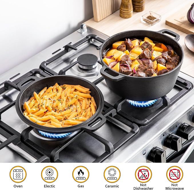 Velaze Cast Iron Dutch Oven Pot - Image 6