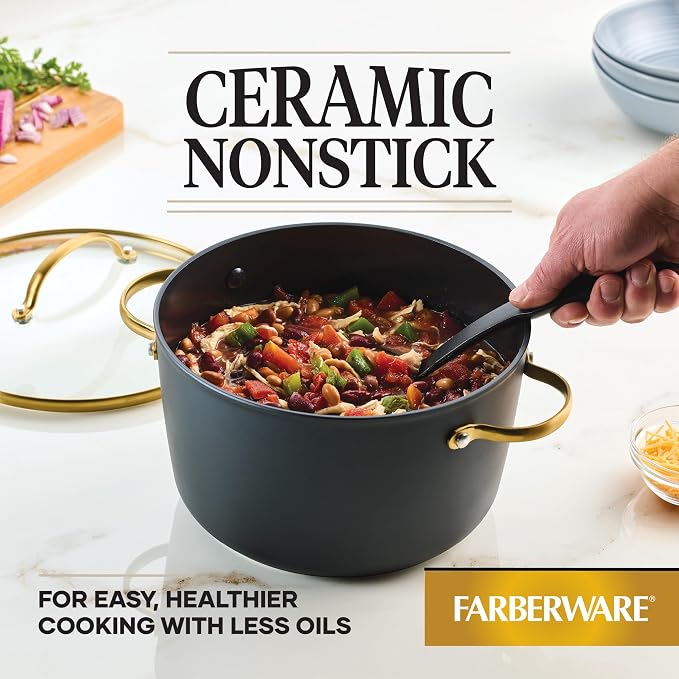 Farberware Forged Induction Ceramic Nonstick Cookware Stockpot - Image 3