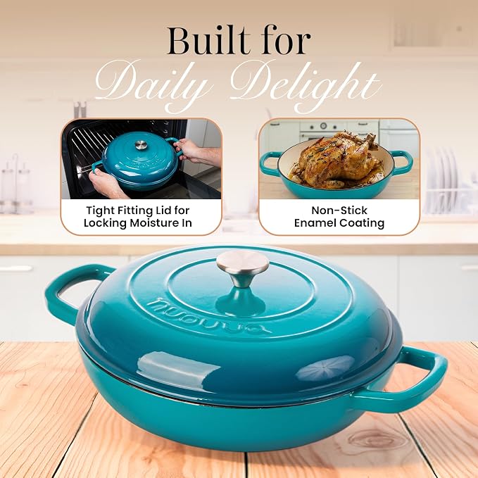 nuovva Shallow Cast Iron Casserole - Image 8