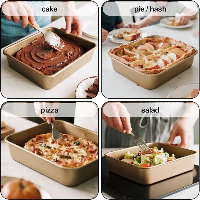 Baking Pan Set of 2, 12.5’’ X 10’’ X 2.4’’ Nonstick Sheet Cake Pan - Image 4
