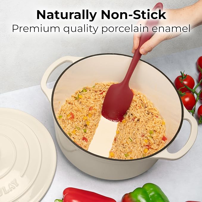 Zulay Kitchen 6 Quart Enameled Cast Iron Dutch Oven Pot - Image 5