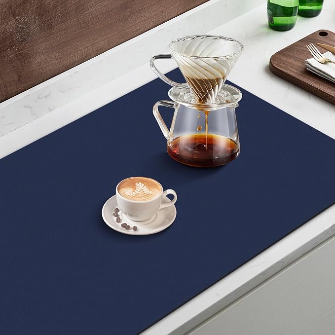 WISELIFE Coffee Mat Super Absorbent Dish Drying Mat Coffee Bar Accessories - Image 5