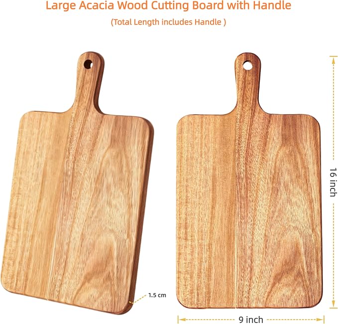 ZeQi 6 PCS Acacia Wood Cutting Board - Image 8