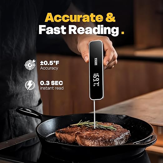 0.3 Sec Instant Read Meat Thermometer Digital, Food Thermometer - Image 3