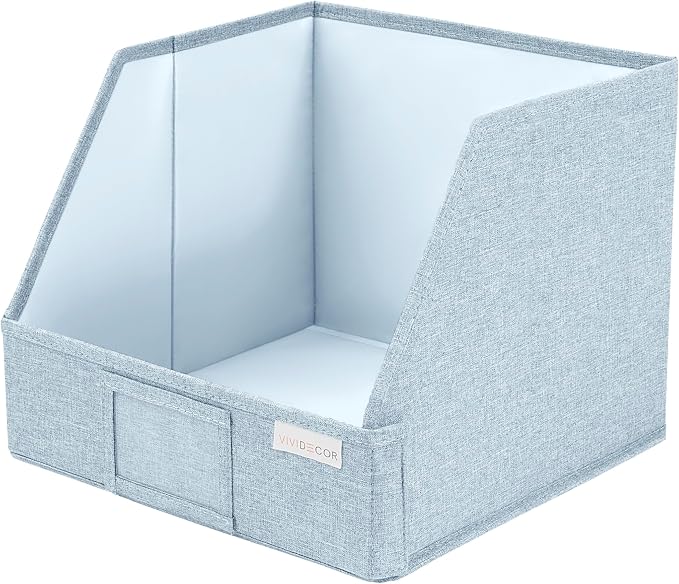 VIVIDECOR Open Front Trapezoid Closet Bins 12x12x10 – Easy Access Shelf - Image 8