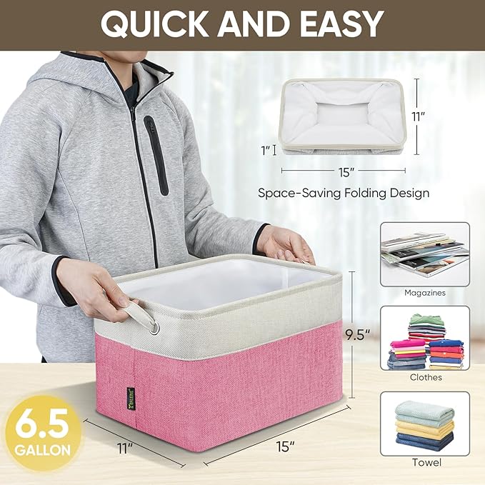 BALEINE 1 Pack Fabric Closet Storage Bins - Image 5
