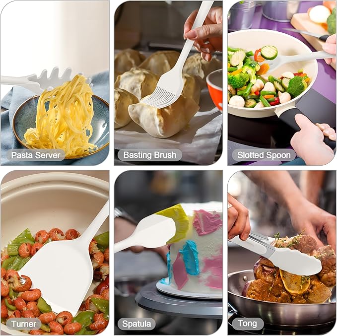 E-far Silicone Cooking Utensils Set, 25 Piece Kitchen Utensils - Image 6