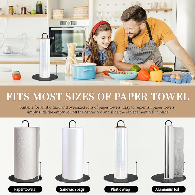 30Pack Paper Towel Holder, Bulk Black Paper Towel Holder Stand Countertop - Image 6