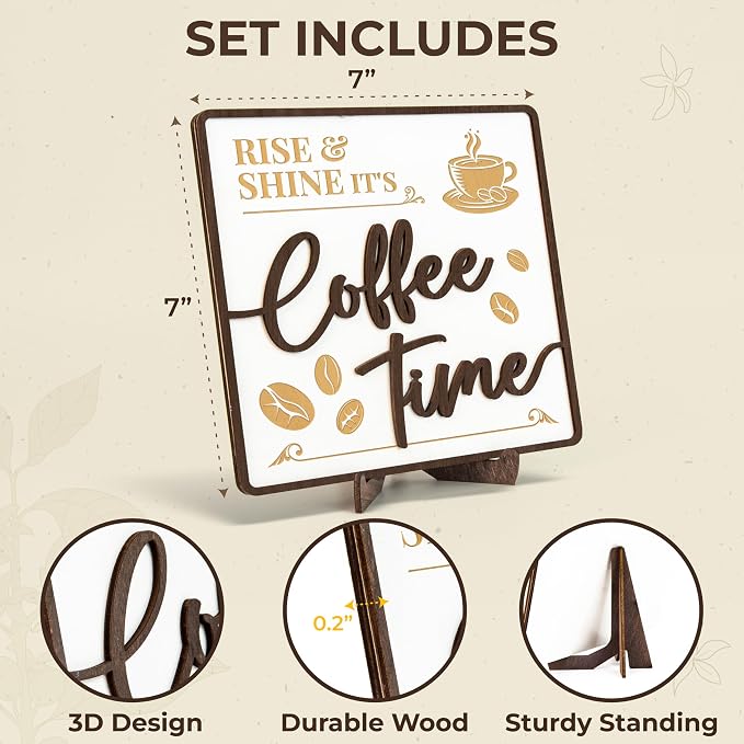 Woodamore Vintage Coffee Sign Decor - Image 2