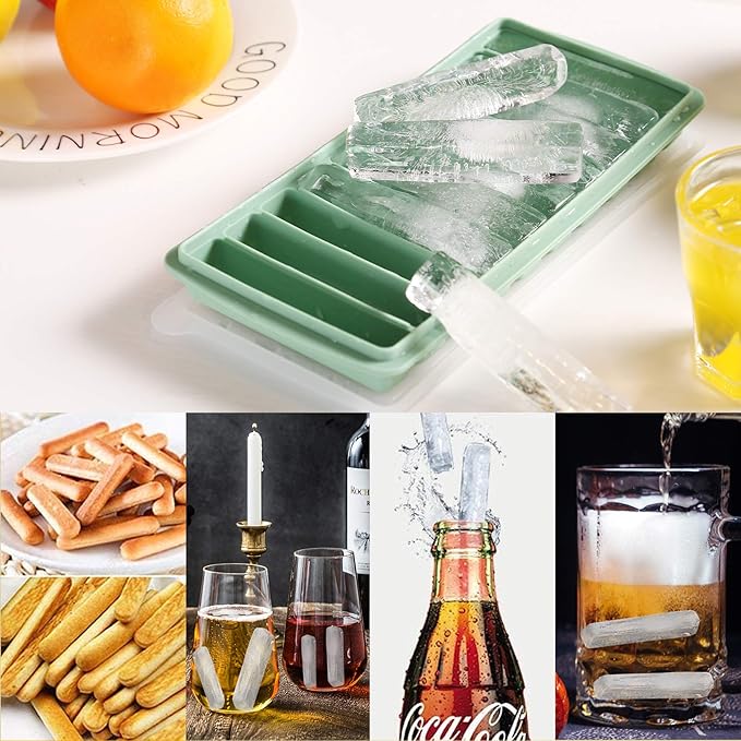 LessMo 2 PCS Ice Cube Tray, Long Ice Stick Tray Silicone - Image 6