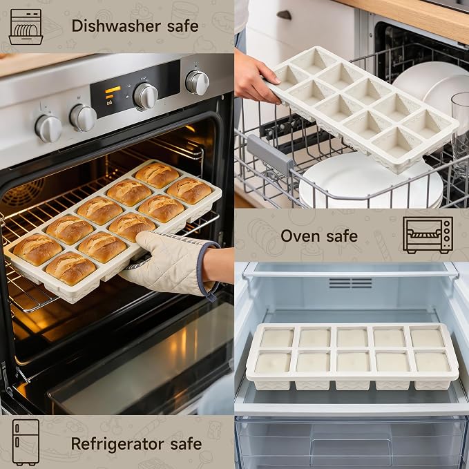 Ice Cube Tray with Lid – 3 Pack 2 Tbsp Ice Trays - Image 5