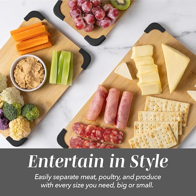 COOK WITH COLOR Non-Slip Cutting Board Set – Kitchen Essentials with Easy Grip - Image 6