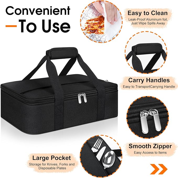 Insulated Casserole Carrier, Portable Casserole Carrier - Image 3