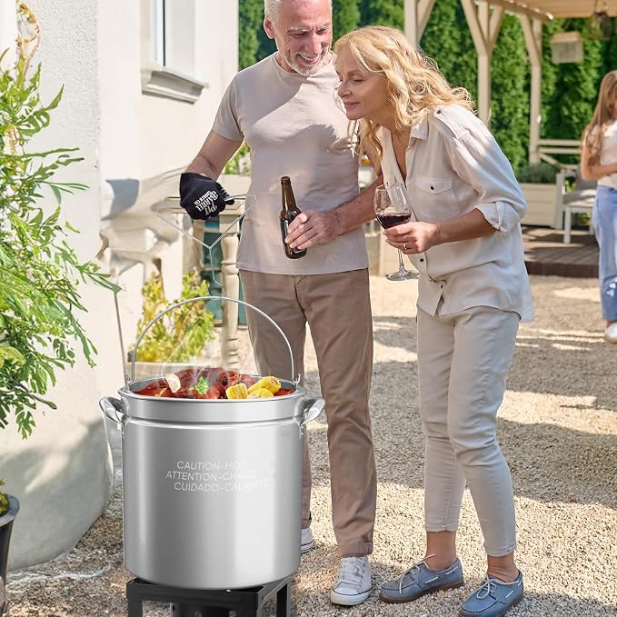 ROVSUN 50-Quart Stainless Steel Turkey Fryer & Seafood Boil Pot - Image 7