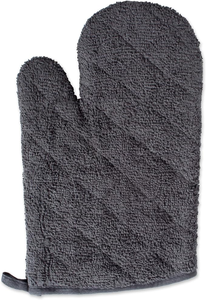 DII Basic Terry Collection 100% Cotton Quilted, Oven Mitt, Mineral Gray - Image 6