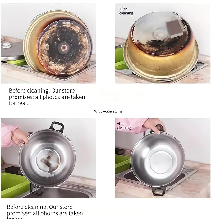 5 Powerful Pot Scrubber Cleaning Sponges, Heavy Duty Kitchen Eraser Scouring - Image 7
