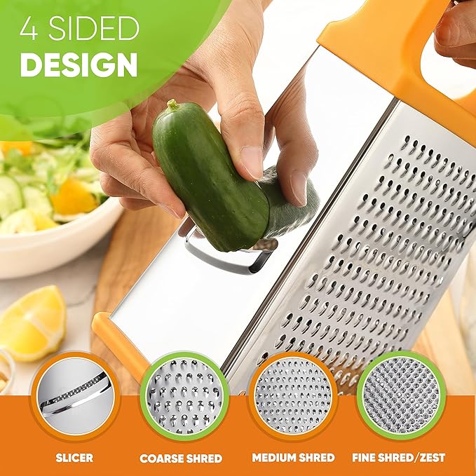 Spring Chef Handheld Stainless Steel XL Parmesan Cheese Grater - Image 6