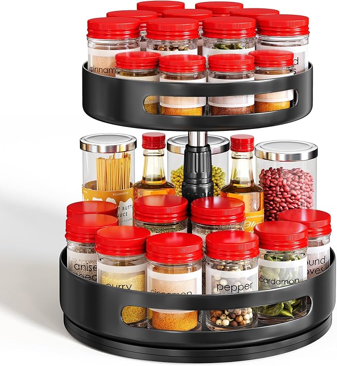Lazy Susan Organizer Spice Rack by SAYZH