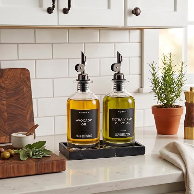 Verspace - Clear Glass Olive Oil Dispenser Bottles - Image 2
