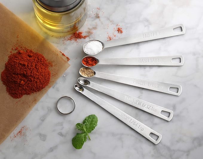 New Star Foodservice 42924 Stainless Steel Measuring Spoons Set - Image 7