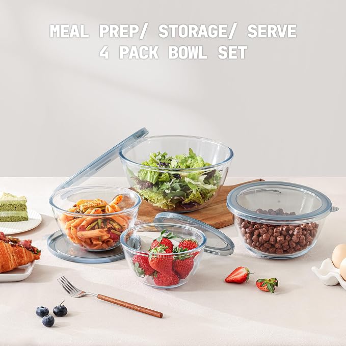 Cuiselect 4pc Glass Mixing Bowls - Image 2
