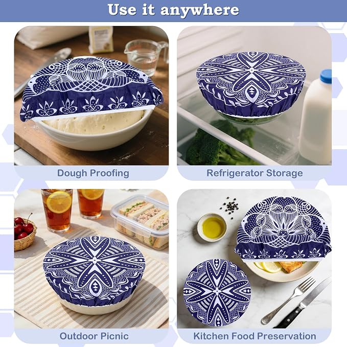 2 Large Reusable Beeswax Bowl Covers - Image 7