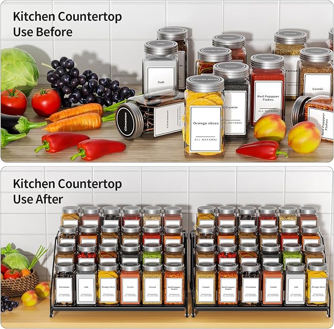BOIVSHI 4 Tier Spice Rack Organzier, Spice Rack - Image 3