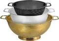 3PCS Three Colors Mix Colander Set, 3QT Black & 4QT Silver & 5QT Gold, by Unknown