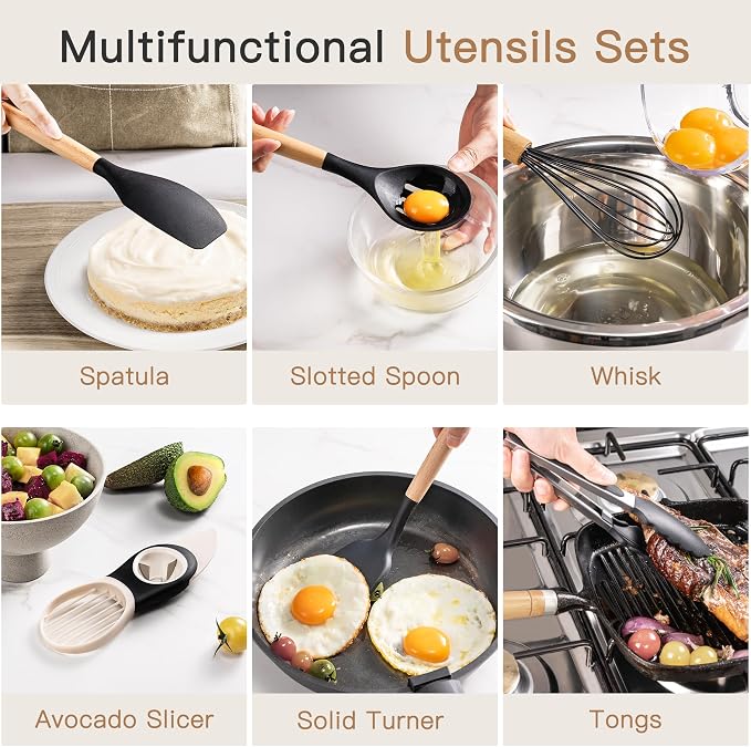 Astercook 39 PCS Kitchen Utensils Set, Silicone Cooking Utensil Sets - Image 6