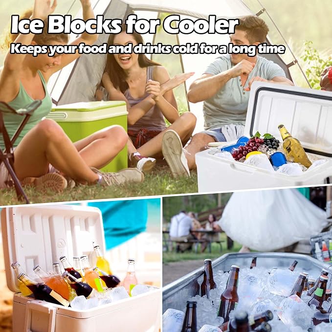 XANGNIER Extra Large Ice Block Mold, 4 Pack 9.4lbs Ice Cubes - Image 3