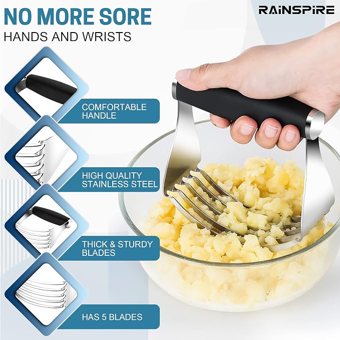 Rainspire XL Pastry Cutter For Baking, Heavy Duty Pastry Blender Stainless Steel - Image 3