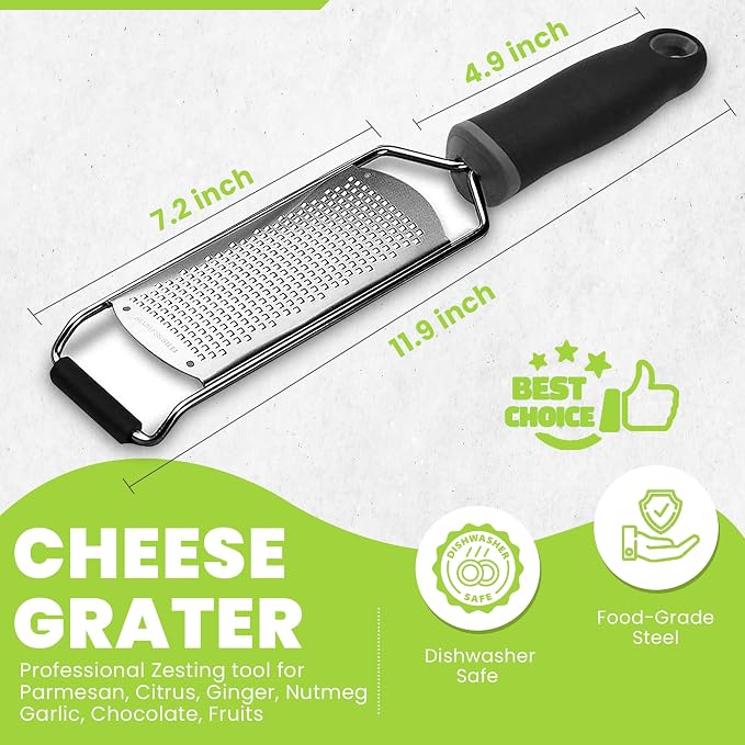 Stainless Steel Ultra Fine Cheese Grater Great - Image 3