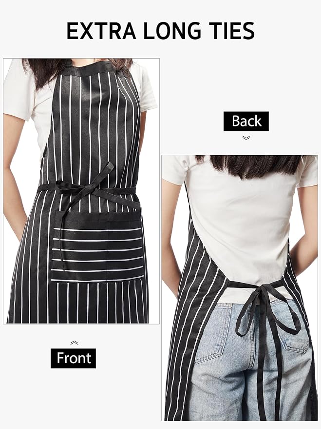 Syntus Apron for Men Women, Adjustable Cooking Kitchen Chef Aprons - Image 5