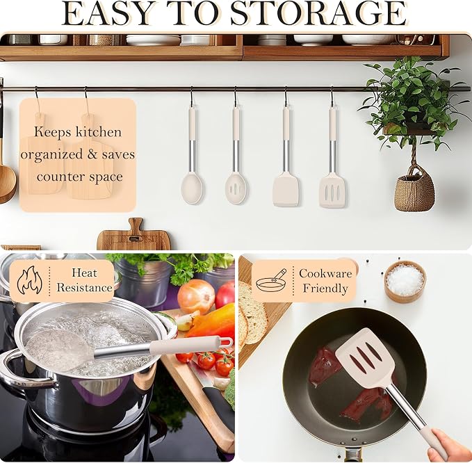 TeamFar Kitchen Utensils, for Frying Mixing Draining Turning, Healthy & - Image 4
