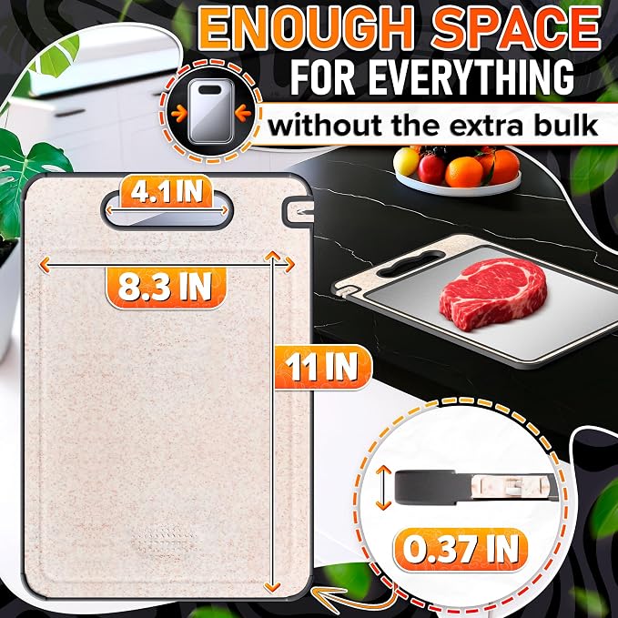 Double Sided Metal Cutting Board Titanium 14.3"x9.8" - Image 7