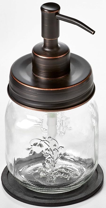 12oz Mason Jar Oil Rubbed Bronze Soap and/or Lotion Dispenser - Image 3