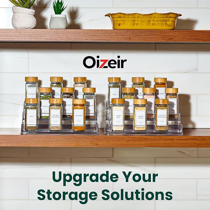 Oizeir Clear Spice Rack – 3-Tier Acrylic Organizer - Image 6