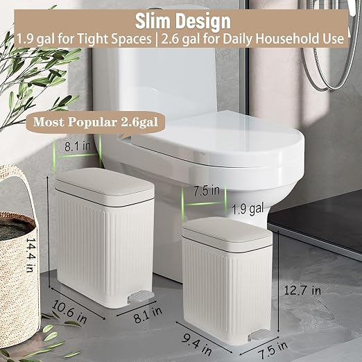 rejomiik Small Bathroom Trash Can - Image 2
